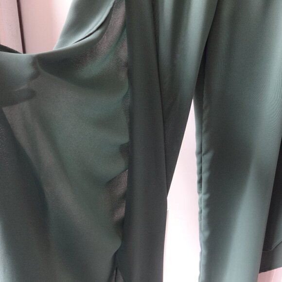Wrap pants, 3XL no brand sea foam green unlined polyester elastic waist feminine - Picture 4 of 10